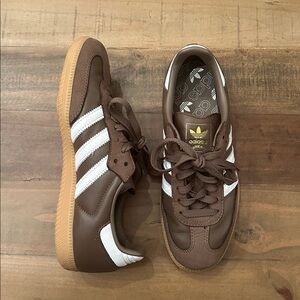 Adidas Womens Brown and White Samba Sneakers